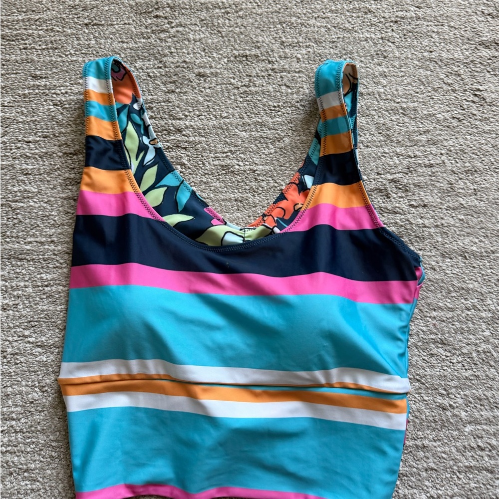 Nani swim size large Floral Ruched tankini Top - Multicolor - Picture 2 of 3